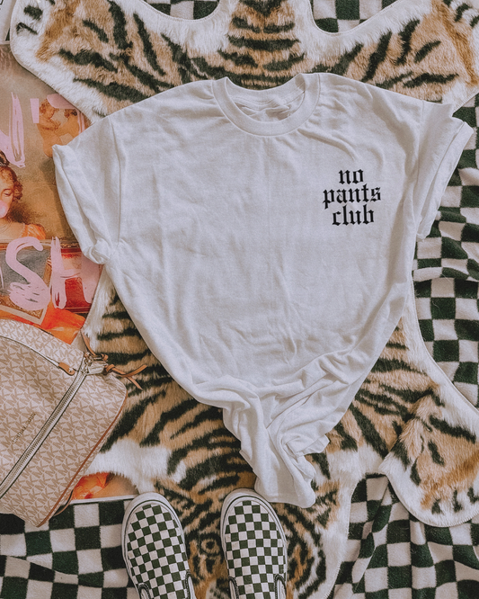 no pants club tee old english